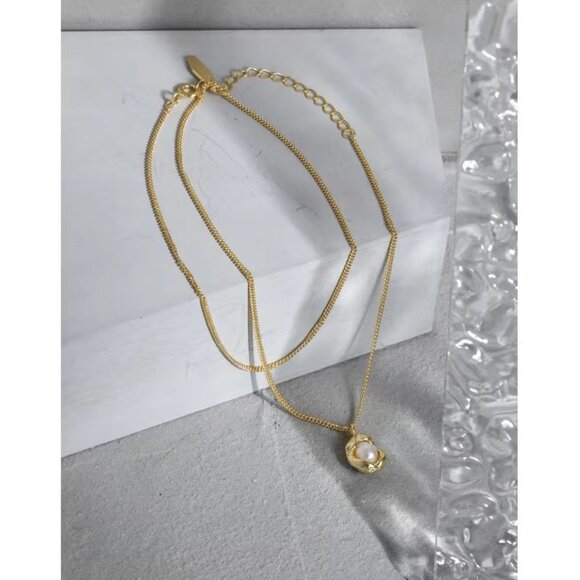 Real baroque pearl necklace,Real freshwater peal necklace - Picture 3 of 6